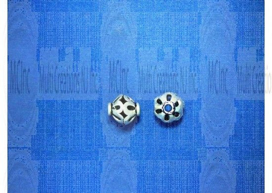 Bali silver filigree beads, 8mm, jewelry making findings, wholesale