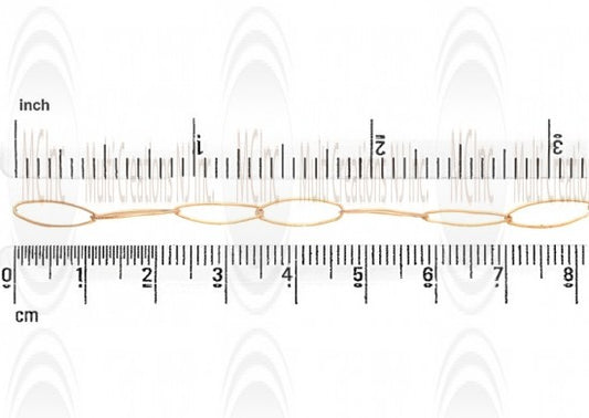 CHFE1705 : GF Cable Chain : Eye Shape 17.3x5.5 mm