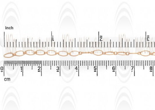 CHFKET821 : GF Link Chain : Twisted Eye Shape 8x4 mm