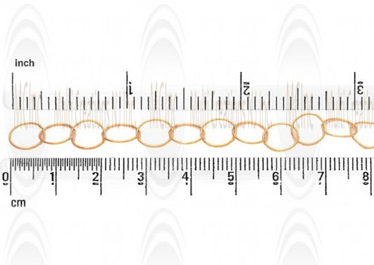 CHFN10 : Gold Filled Round Cable Chain : 10 mm