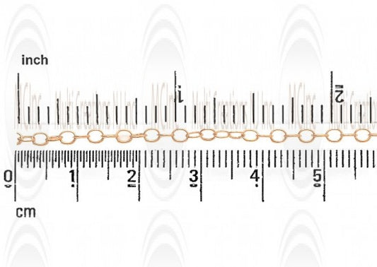 CHFO32 : GF Oval Cable Chain : 3.2x2.4 mm
