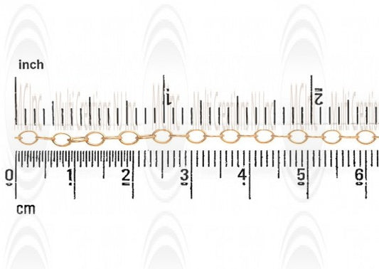 CHFO42 : GF Oval Cable Chain : 4.1x2.6 mm