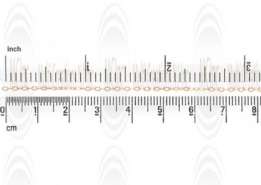 CHFOF21 : GF Flat Oval Cable Chain : 1.9x1.4 mm :