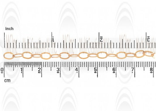 CHFOF85 : GF Flat Oval Cable Chain : 8x5.3 mm
