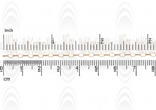 CHFRO42 : GF Oval Rolo Chain : 3.4x2.5 mm