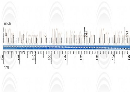 Flat oval cable chain, 2.2x1.7mm, sold by the foot