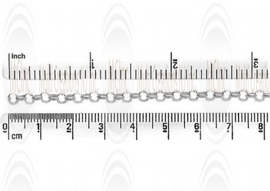 Rolo chain, 3.9mm, sold by the foot