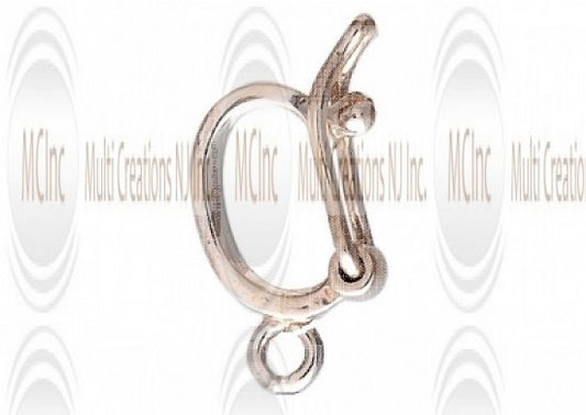 Enhancer with ring and lock, 11.5mm, jewelry making finding, wholesale