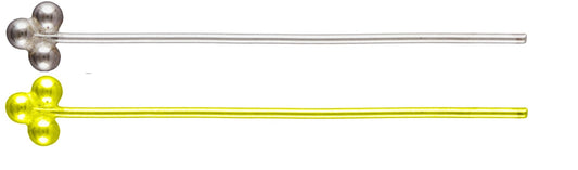 3 ball head pin, 24 gauge, jewelry making finding, wholesale
