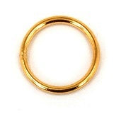 Gold filled link, round plain, 12mm, jewelry making finding