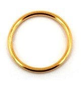 Gold filled link, round plain, 15mm, jewelry making finding