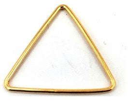 Gold filled link, triangular plain, 25mm, jewelry making finding