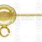 14 K Yellow Gold Ear Post with Open Ring (Available in 2 Sizes)