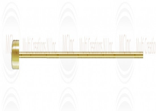 14 K Yellow Gold Flat Head Pin : 24 Guage (Available in 2 Sizes)