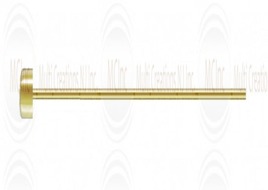 14 K Yellow Gold Flat Head Pin : 24 Guage (Available in 2 Sizes)