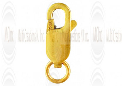 14 K Yellow Gold Oval Shape Lobster Clasp (Available in 4 Sizes)