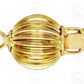 14 K Yellow Gold Currogated Ball Push Clasp (Available in 4 Sizes)