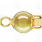 14 K Yellow Gold Plain Ball Push Clasp (Available in 4 Sizes)