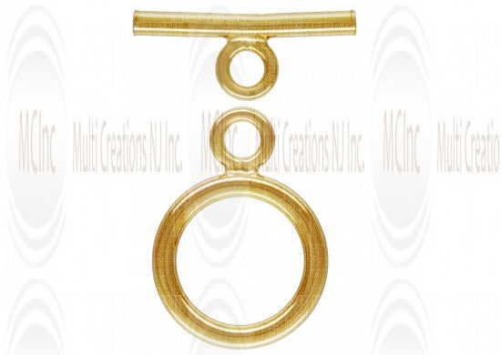 14 K Yellow Gold Plain Toggle  & Bar (Available in 2 Sizes)
