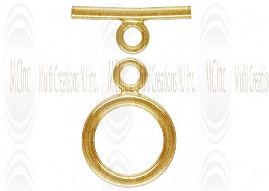 14 K Yellow Gold Plain Toggle  & Bar (Available in 2 Sizes)