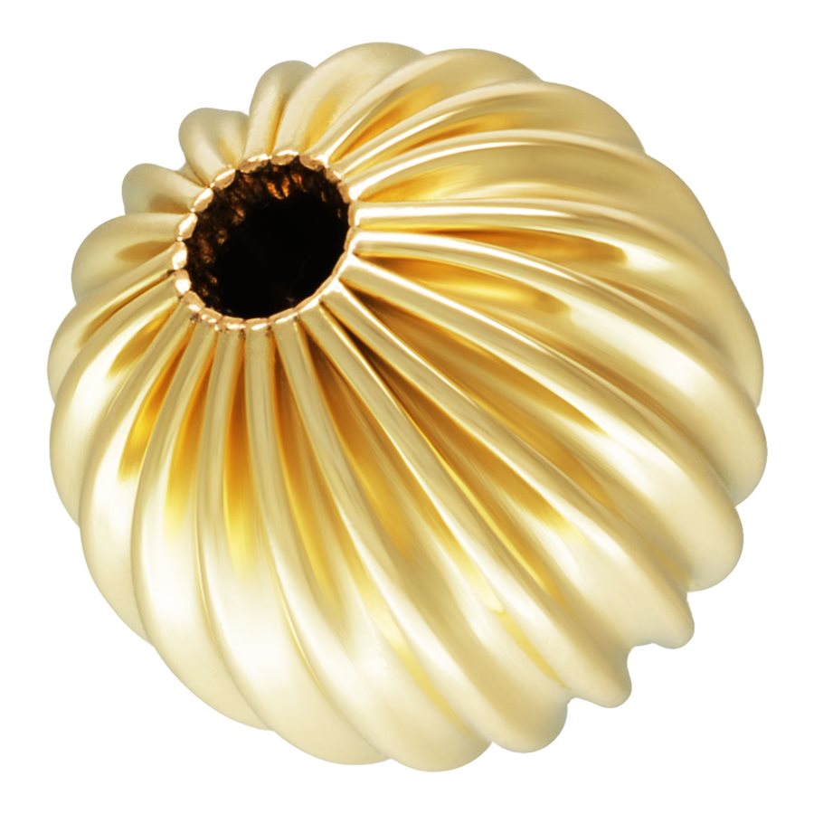 14 K Yellow Gold Corrugated Beads (Available in 4 Sizes)