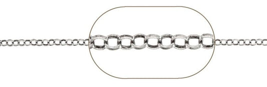 Puffed rolo chain, 5.3mm, sold by the foot