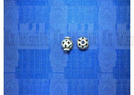 B596 : Bali Silver Beads : Filigree Beads : 6 mm / 8" Strand (Available in 2 Finishes)