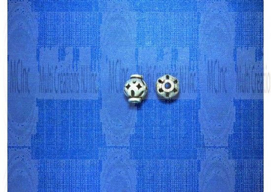 B596 : Bali Silver Beads : Filigree Beads : 6 mm / 8" Strand (Available in 2 Finishes)