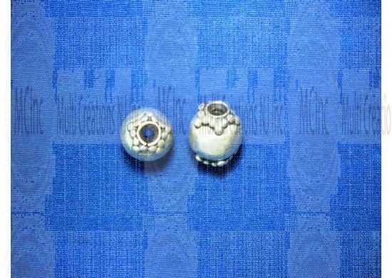B852 : Bali Silver Beads : 8 mm / 8" Strand (Available in 2 Finishes)