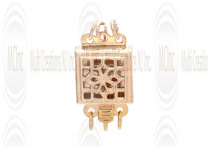 BCF : Gold Filled Filigree Box Clasps  - Square - 8.5 mm