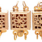 BCF : Gold Filled Filigree Box Clasps  - Square - 8.5 mm 