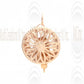 Gold filled filigree box clasp, round, 12.5mm, 1 strand