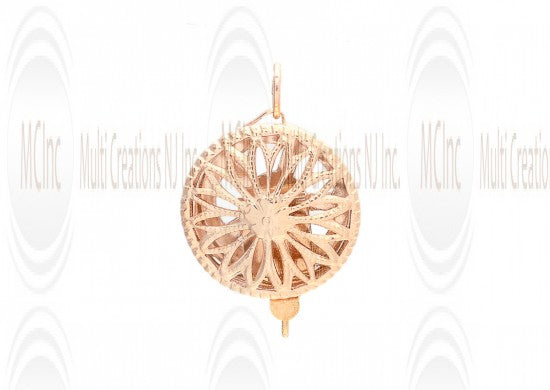 BCRF : Gold Filled Filigree Box Clasps  - Round - 12.5 mm