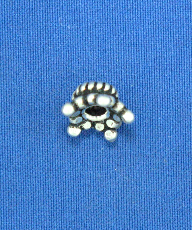 C118 : Bali Silver Bead Caps : 5 mm (Available in 2 Finishes)