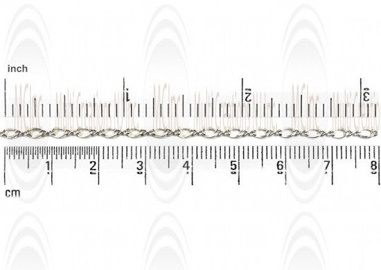 Anchor Chain : 3.6x2.4 mm Flat Oval with Figure-8 Link (Mirror Finish)