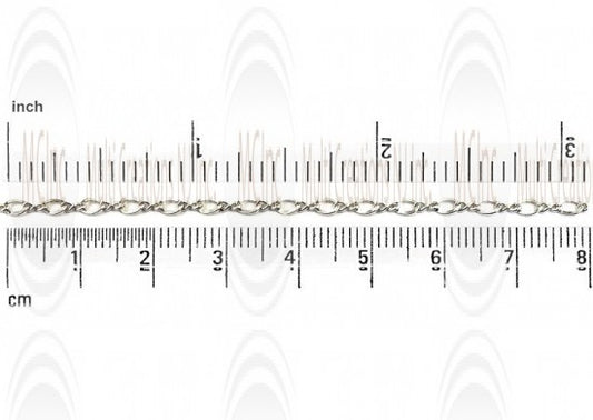 Anchor Chain : 3.6x2.4 mm Flat Oval with Figure-8 Link (Mirror Finish)