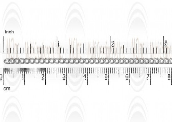 Curb Chain : 3 mm Puffed - Light Weight