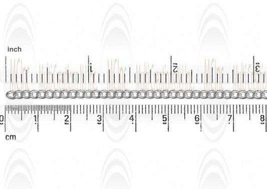 Curb Chain : 3 mm Puffed - Light Weight