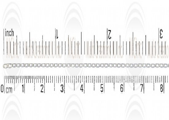 Curb Chain : 2.9x1.7 mm Mirror Finished