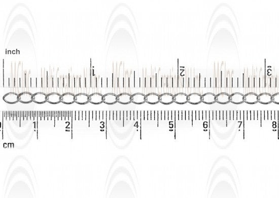 Curb Chain : 5.3x3.7 mm Mirror Finished