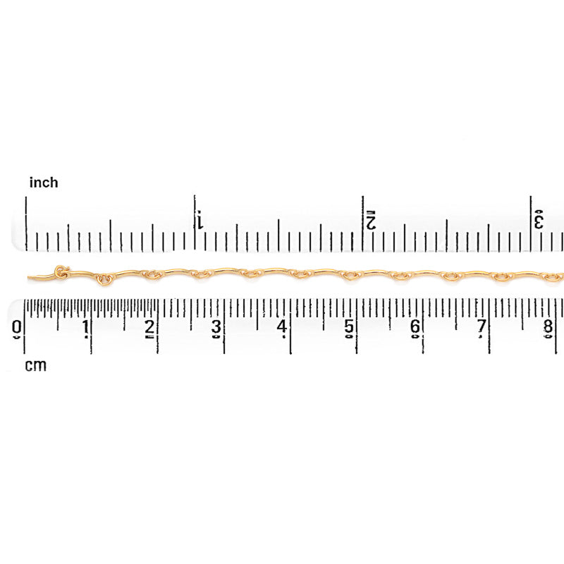 CHFB81 : GF Curved Bar Link Chain  8.6x1.5 mm