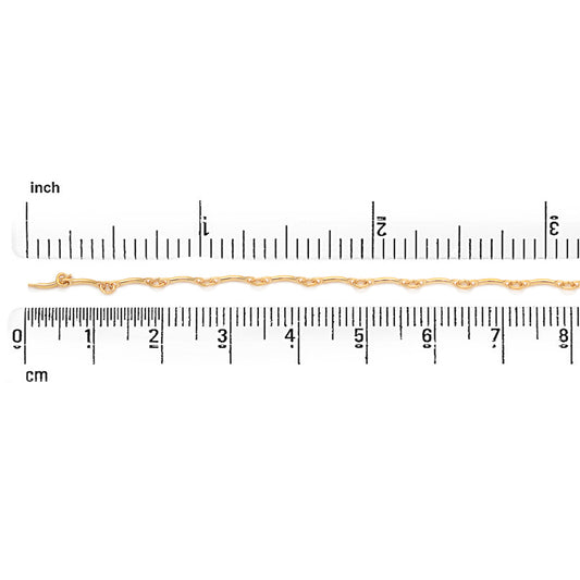 CHFB81 : GF Curved Bar Link Chain  8.6x1.5 mm