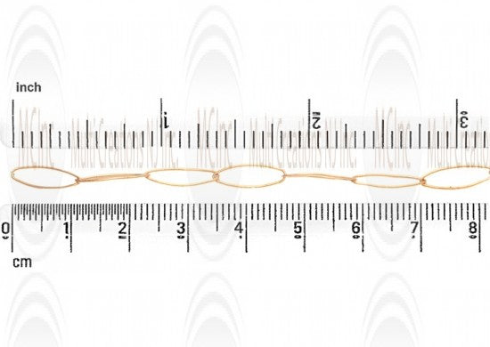 CHFE1705 : GF Cable Chain : Eye Shape 17.3x5.5 mm