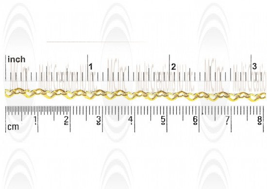 CHFHF4 : GF Heart Shape Flat Cable Chain : 4 mm 