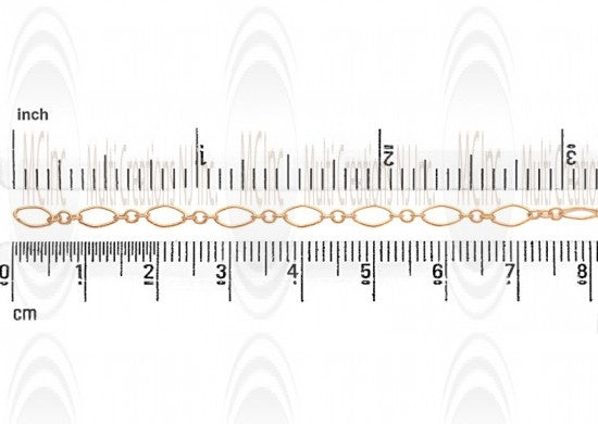 CHFKE733 : GF Link Chain : Eye Shape 7.5x4 mm