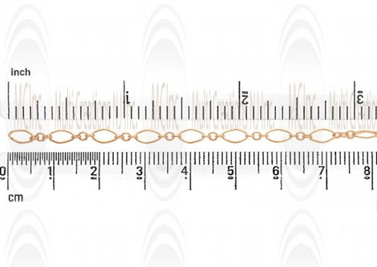 CHFKE733 : GF Link Chain : Eye Shape 7.5x4 mm