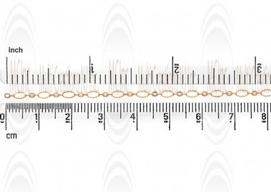 CHFKEF523 : GF Link Chain : Flat Eye Shape 4.6x2.5 mm 