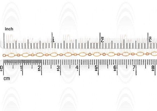 CHFKET1153 : GF Link Chain : Textured Eye Shape 11.2x7.2 mm