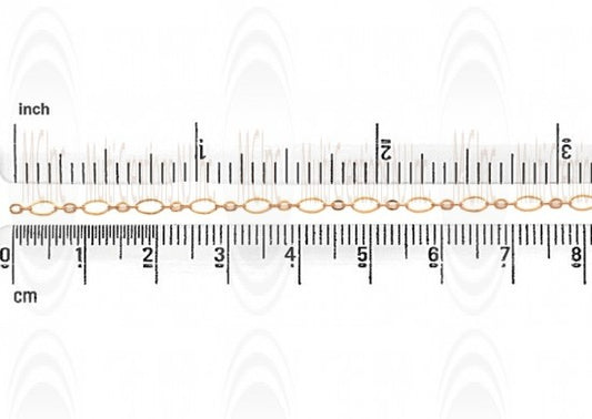 CHFKET1153 : GF Link Chain : Textured Eye Shape 11.2x7.2 mm