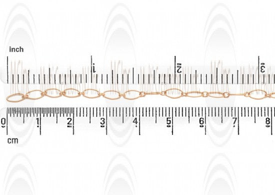CHFKET821 : GF Link Chain : Twisted Eye Shape 8x4 mm